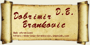 Dobrimir Branković vizit kartica